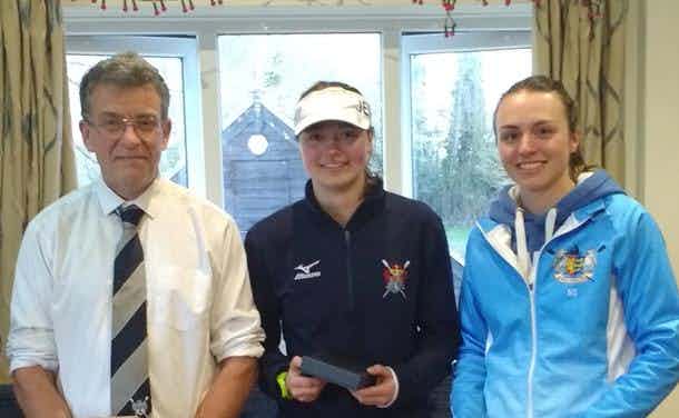 Andrew Blit (Chair of Eastern Region Rowing Council), presenting Jen Titterington and Bev Goodchild (IPS) with their prizes.